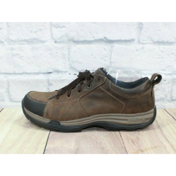 L.L. Bean Other - LL Bean Brown Leather Lace Up Trail Outdoor Sneakers Shoes Size 8 M